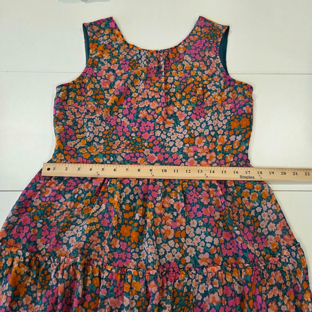 J.Crew Womens Floral Tiered Midi Dress in Micro Meadow Print Size Medium - Picture 12 of 13